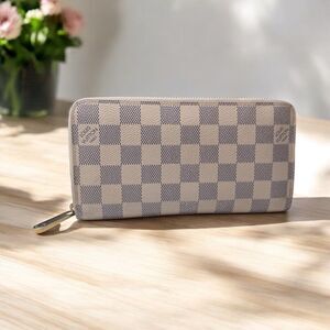 Louis Vuitton Damier Azur Long Zippered Wallet